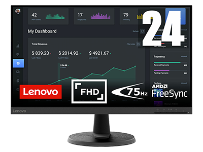 Monitor Lenovo D24-40 da 23,8"